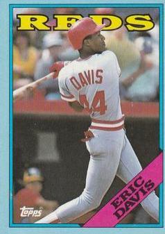 Eric Davis #J Baseball Cards 1988 Topps Box Panels Hand Cut