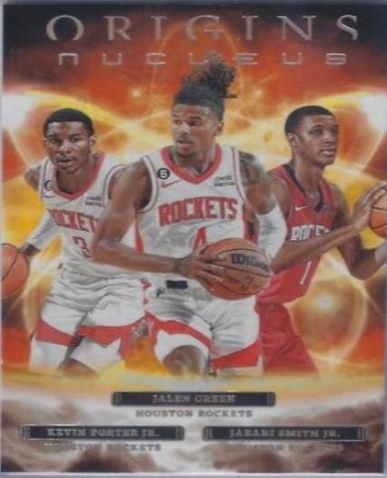 Jalen Green, Kevin Porter Jr. , Jabari Smith Jr. #17 Basketball Cards 2022 Panini Origins Nucleus