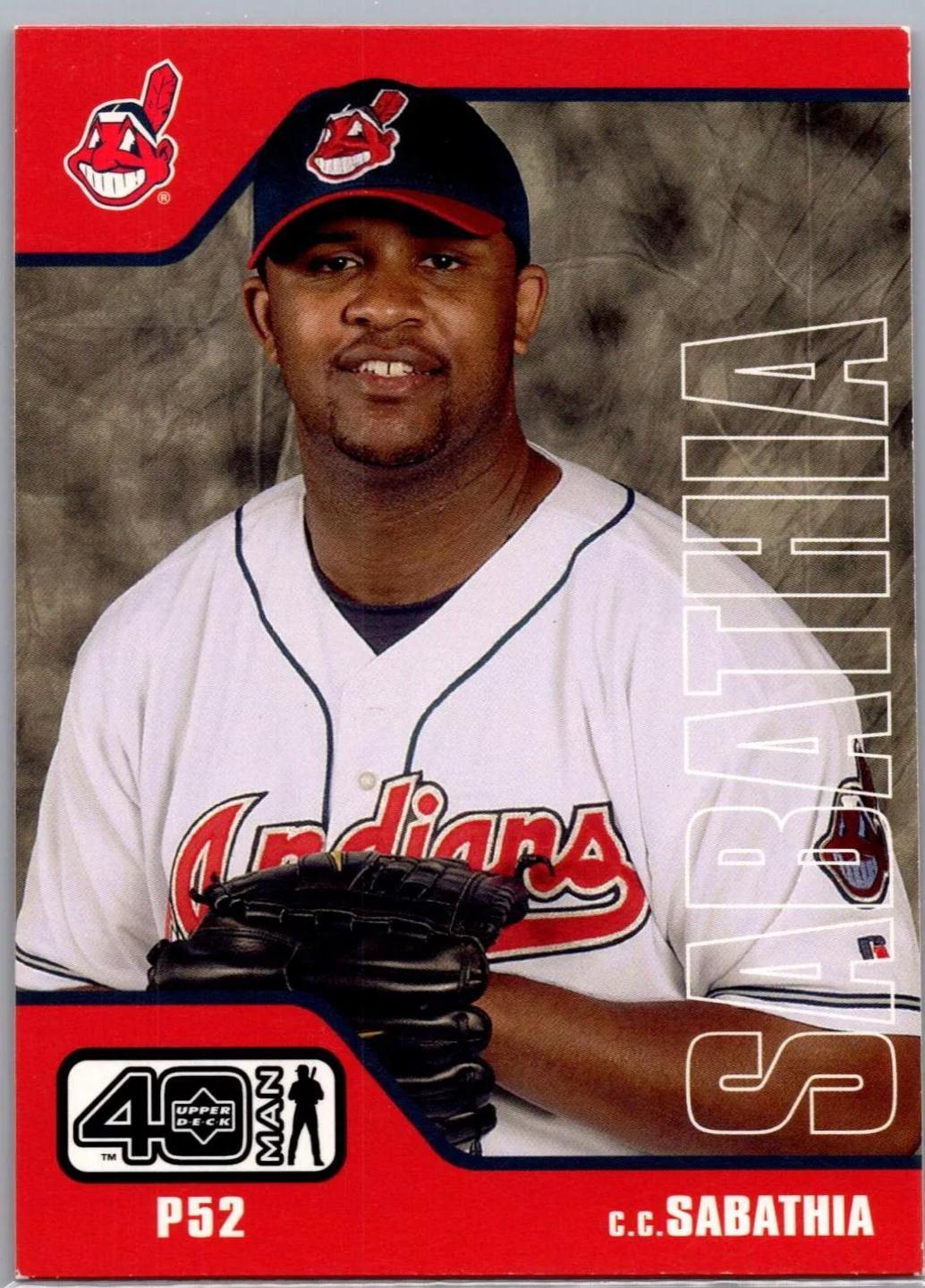 C.C.Sabathia #134 Baseball Cards 2002 Upper Deck 40 Man
