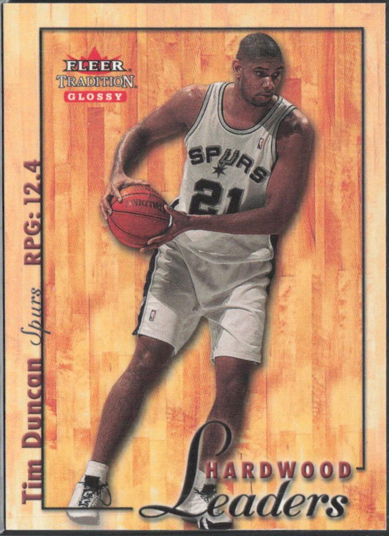 Tim Duncan #12 Basketball Cards 2000 Fleer Glossy Hardwood Leaders