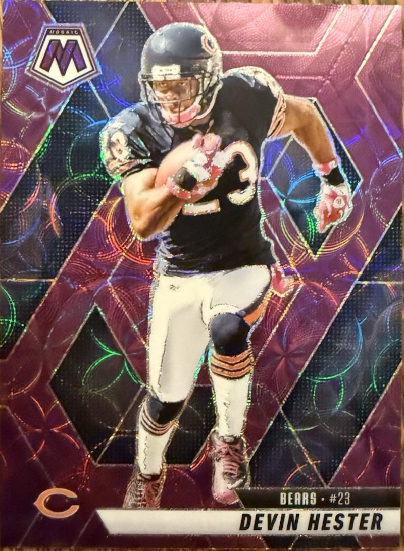 Devin Hester [Purple Scope] #118 Prices | 2025 Panini Mosaic | Football  Cards, image size:800x1092