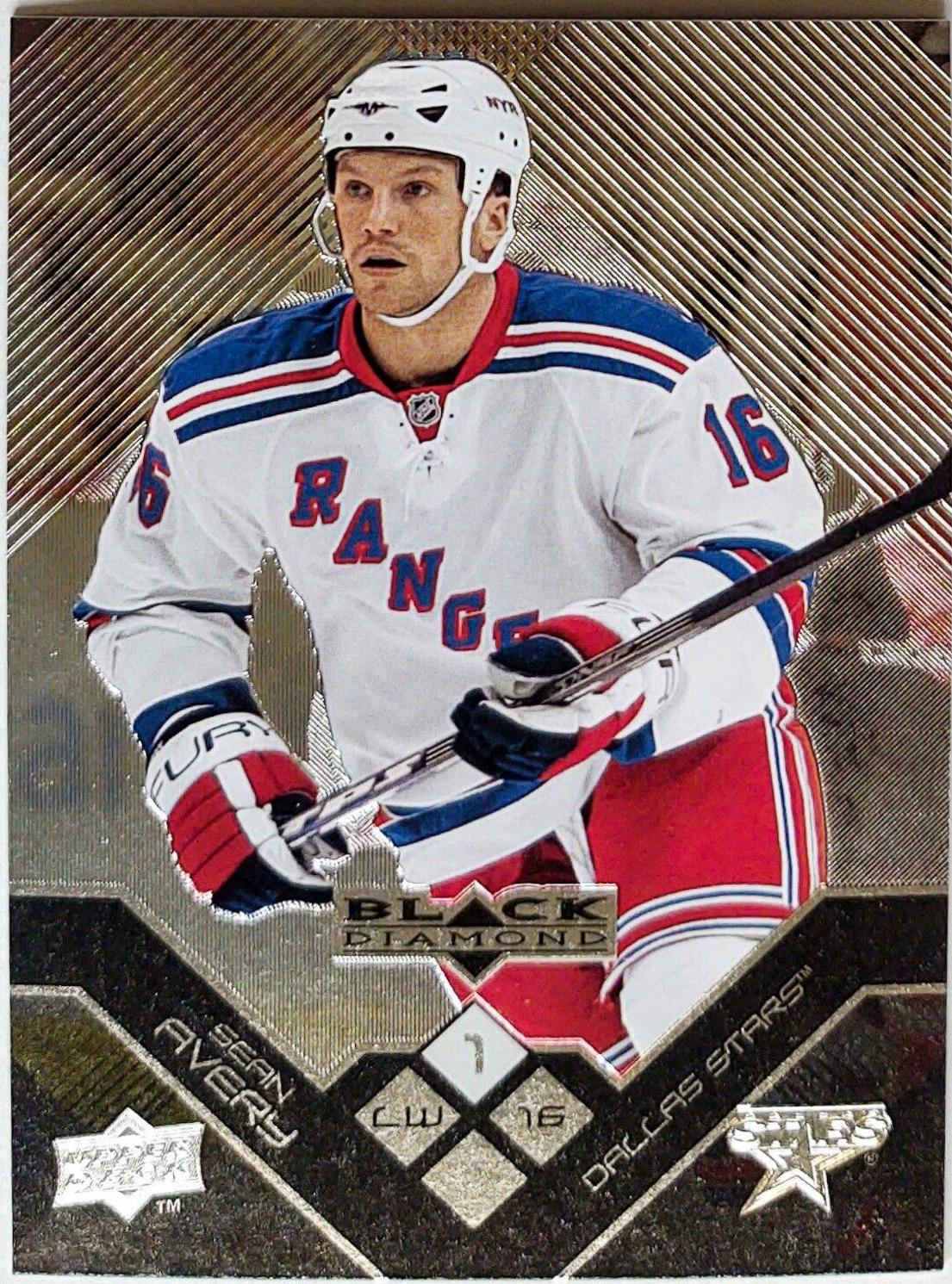 Sean Avery #22 Hockey Cards 2008 Upper Deck Black Diamond