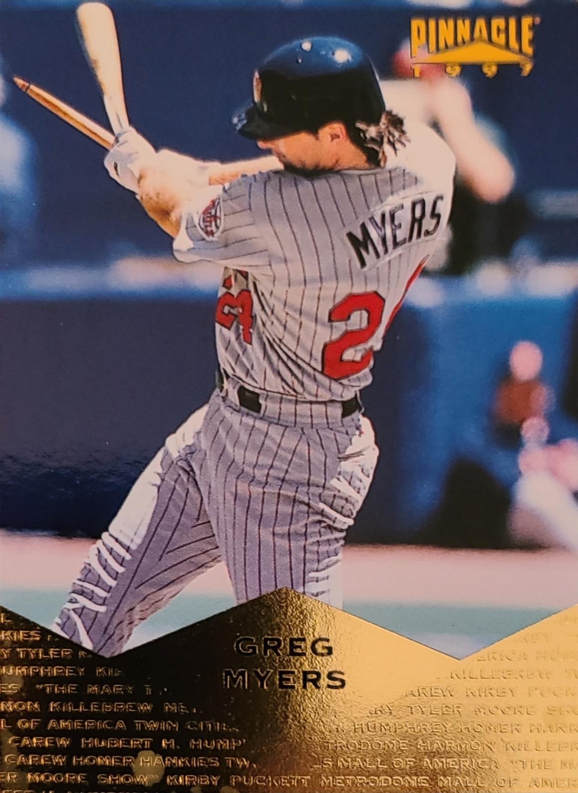 Greg Myers #5 Baseball Cards 1997 Pinnacle
