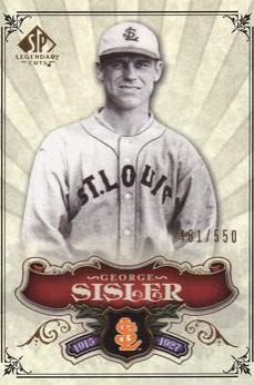 George Sisler #185 2006 Sp Legendary Cuts Baseball