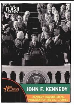 John F. Kennedy #NF2 Baseball Cards 2010 Topps Heritage News Flashbacks