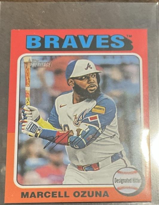 Marcell Ozuna #568 Baseball Cards 2024 Topps Heritage Mini