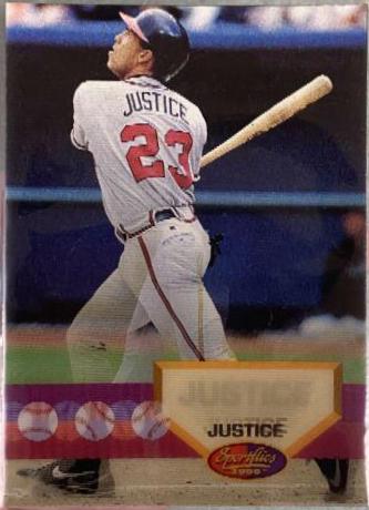 Dave Justice #6 Baseball Cards 1994 Sportflics 2000