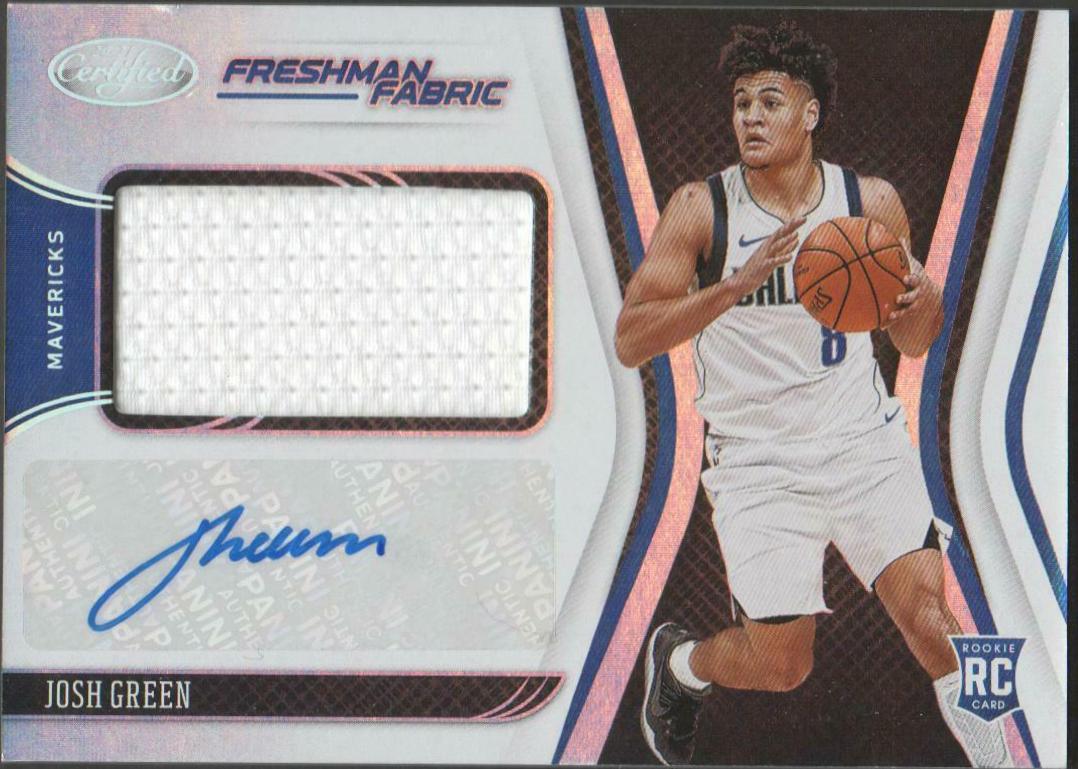Josh Green #FF-GRE Basketball Cards 2020 Panini Certified Freshman Fabric Signatures