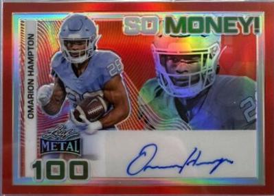 Omarion Hampton [Red Prismatic] #SM-OH1 Prices | 2024 Leaf Metal So ...