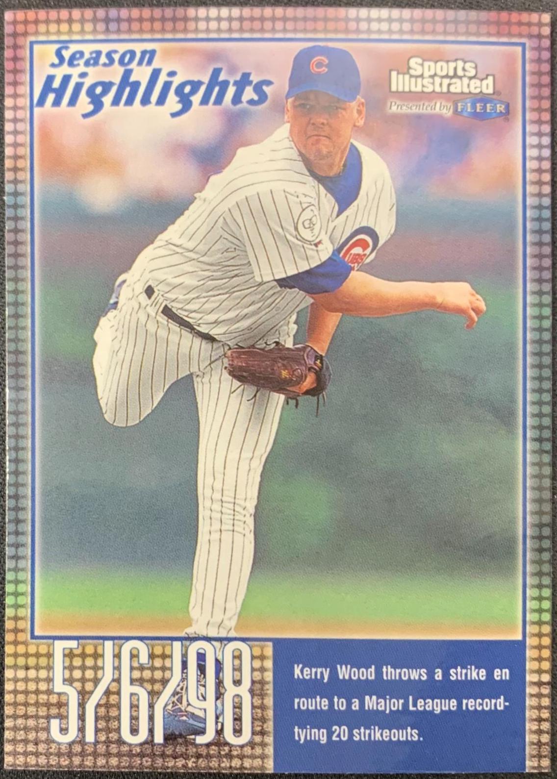 Kerry Wood #30 Baseball Cards 1998 Sports Illustrated
