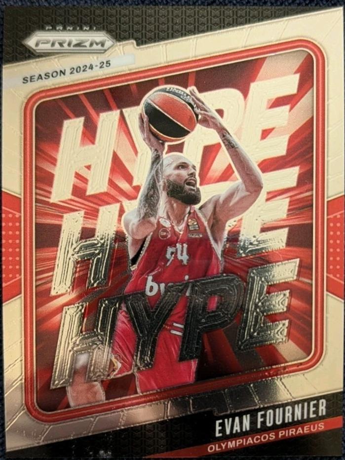 Evan Fournier #5 Basketball Cards 2024 Panini Prizm EuroLeague Hype