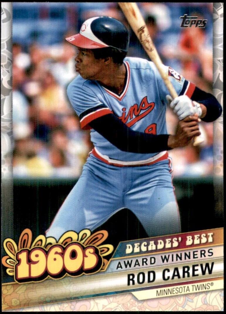 Rod Carew #DB-11 Baseball Cards 2020 Topps Update Decades' Best