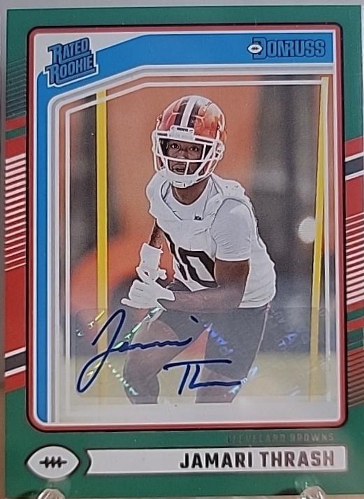 Jamari Thrash #376 Football Cards 2024 Panini Donruss Rated Rookies Autograph
