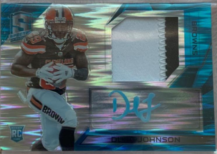 Duke Johnson [Autograph Patch Neon Blue] #183
