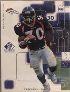 Terrell Davis #31 Football Cards 1999 SP Signature
