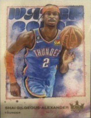 Shai Gilgeous-Alexander #9 Basketball Cards 2023 Panini Court Kings Water Color