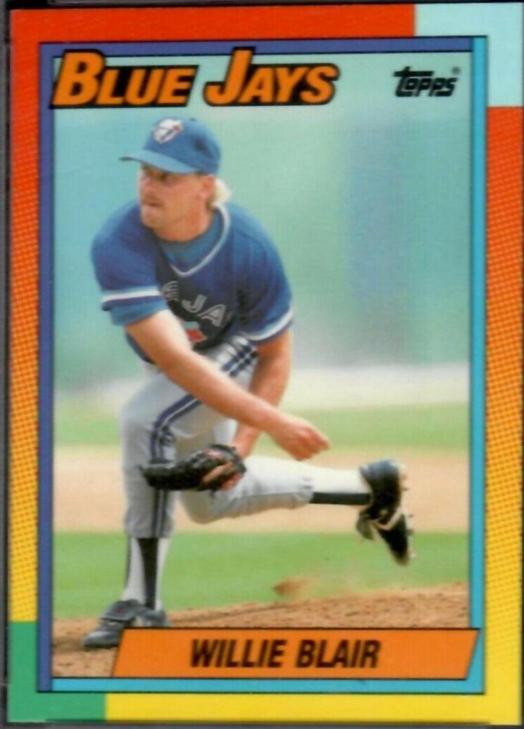 Willie Blair #8T Baseball Cards 1990 Topps Traded Tiffany