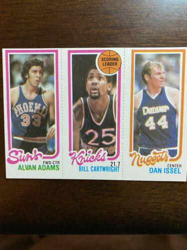 Adams, Cartwright, Issel Basketball Cards 1980 Topps