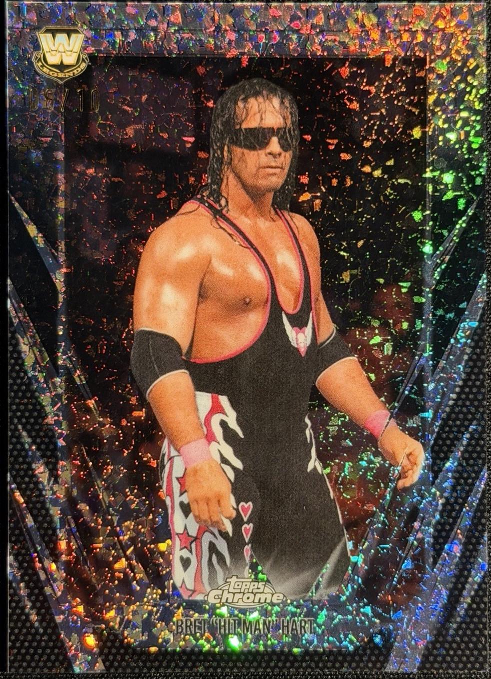 Bret Hit Man Hart [Black Mini Diamond Refractor] #30