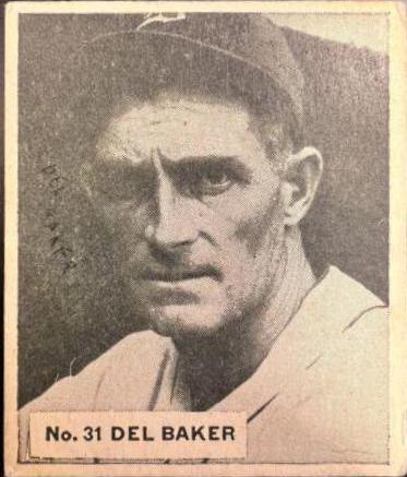 Del Baker #31 Baseball Cards 1936 World Wide Gum