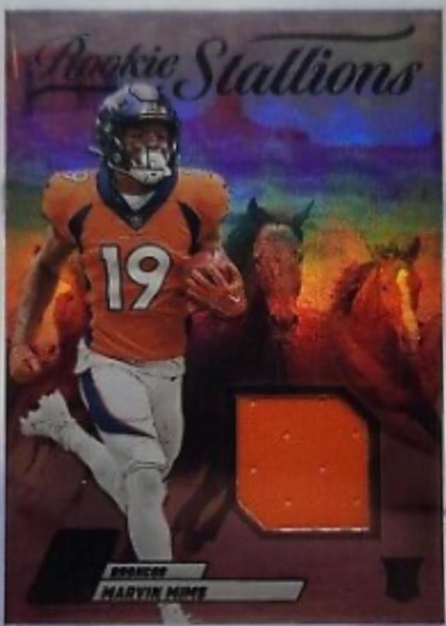 Marvin Mims #RS-MMS Football Cards 2023 Panini Zenith Rookie Stallions