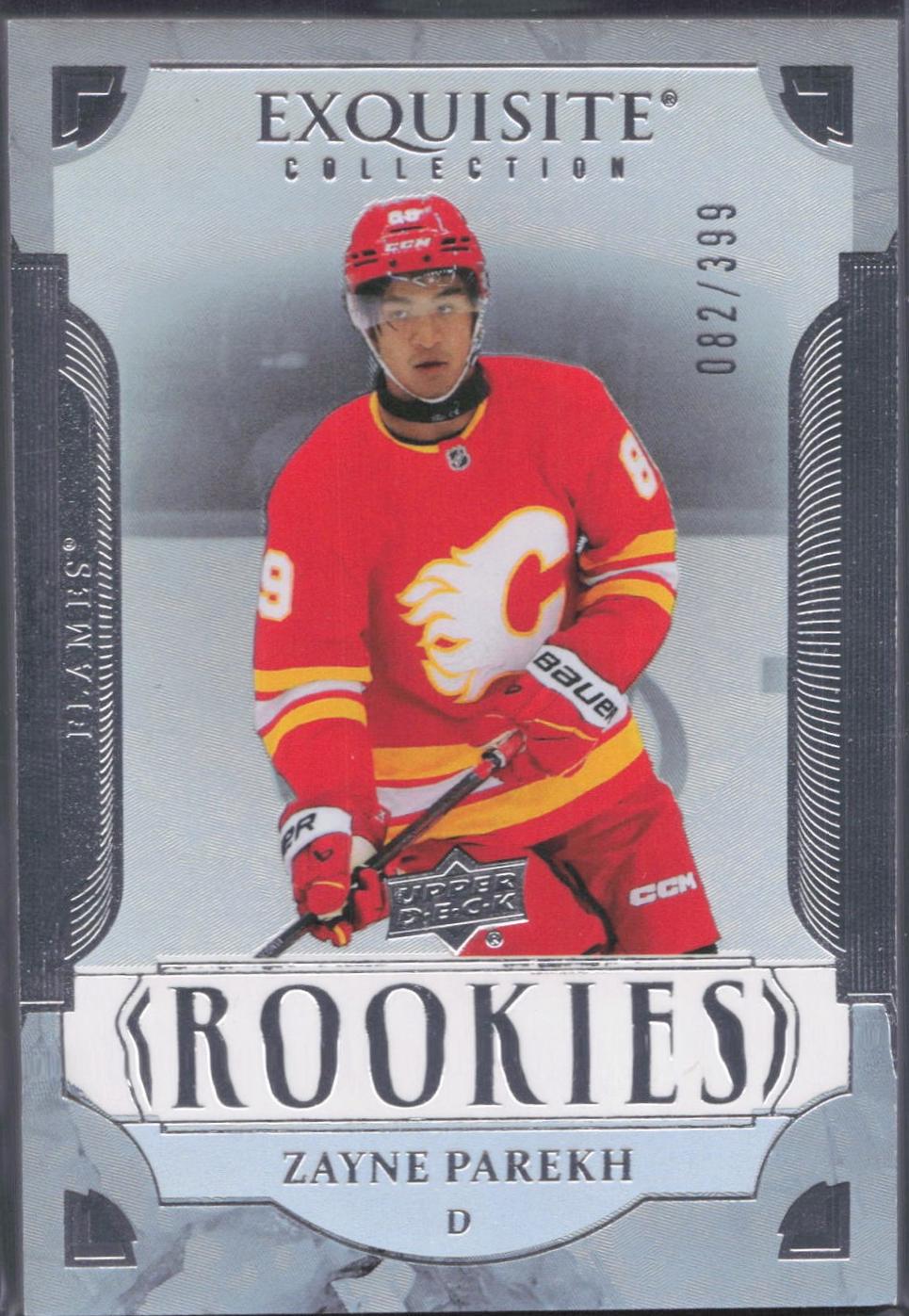 Zayne Parekh #R-ZP 2025 Upper Deck Black Diamond Exquisite Collection Rookie Hockey