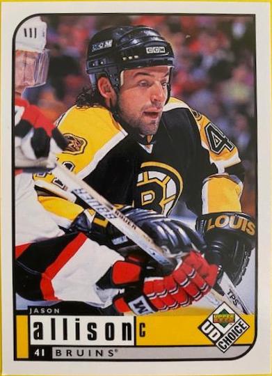 Jason Allison #14 Hockey Cards 1998 UD Choice