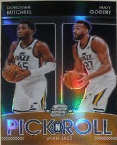 Rudy Gobert, Donovan Mitchell #11 Basketball Cards 2021 Panini Contenders Optic Pick n Roll