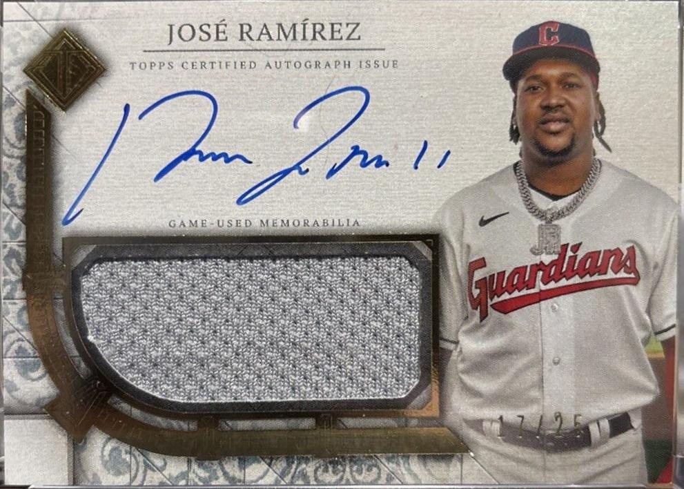 Jose Ramirez #TCAR-JR Baseball Cards 2024 Topps Transcendent Collection Autograph Relic