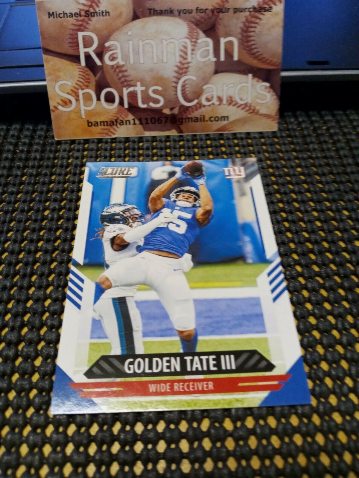 Golden Tate III #66 Football Cards 2021 Panini Score