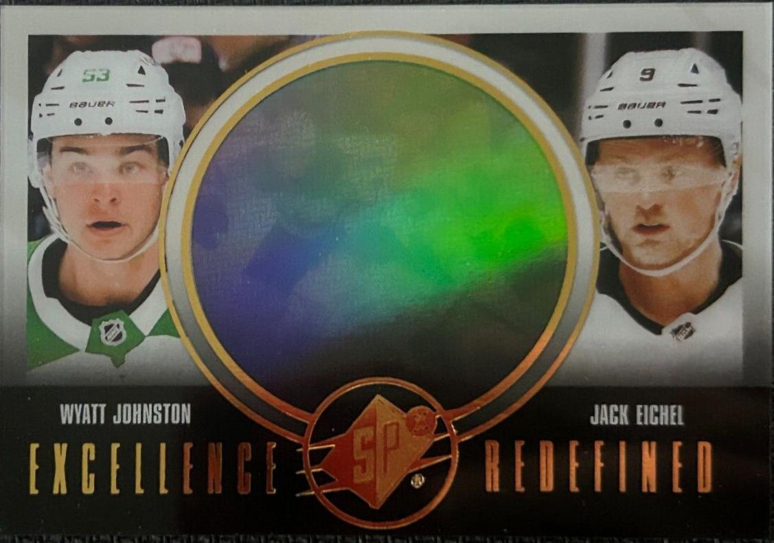 Wyatt Johnston / Jack Eichel #EX-10 Hockey Cards 2024 SPx Excellence Redefined