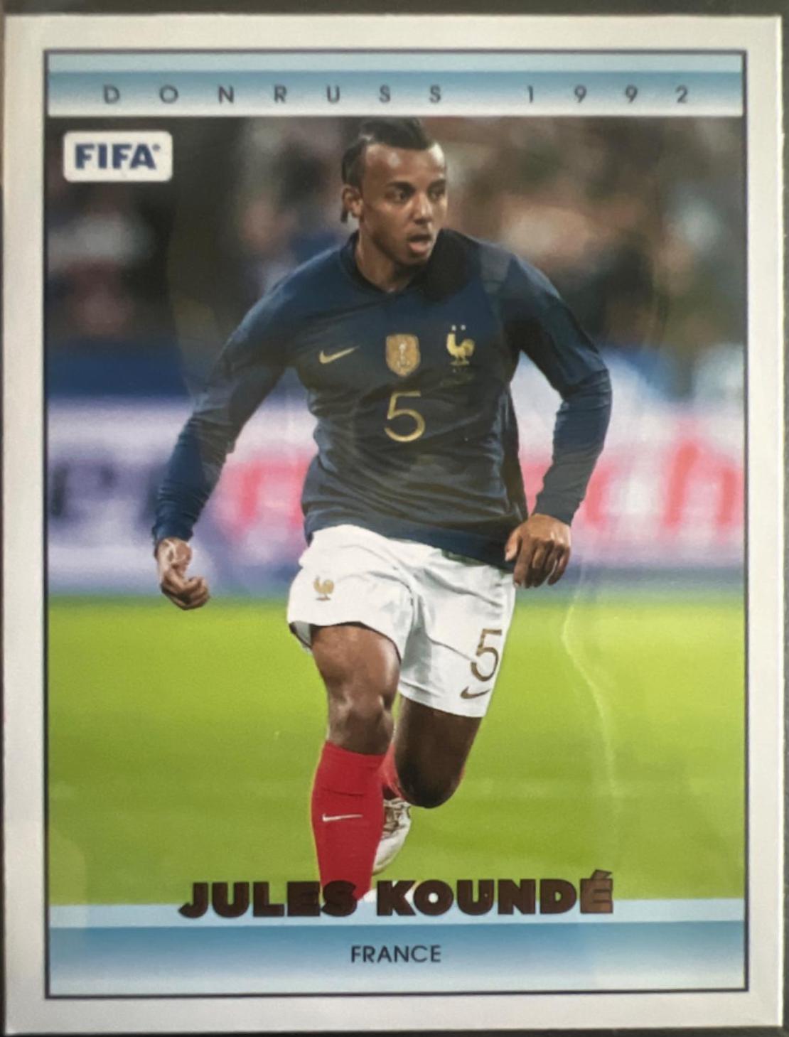 Jules Kounde #9 Soccer Cards 2022 Panini Donruss 1992 Tribute
