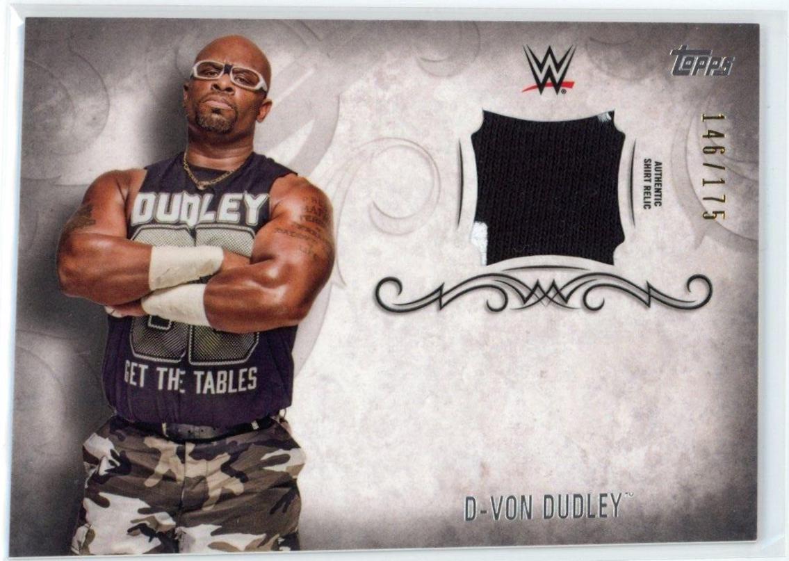 D Von Dudley Wrestling Cards 2016 Topps WWE Shirt Relic