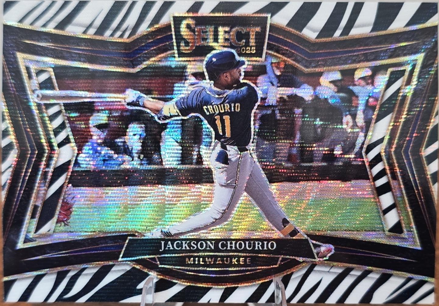 Jackson Chourio [Zebra] #240 Prices | 2025 Panini Select | Baseball Cards