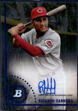 Ricardo Cabrera #CPA-RC 2022 Bowman Heritage Baseball Chrome Prospect Autographs