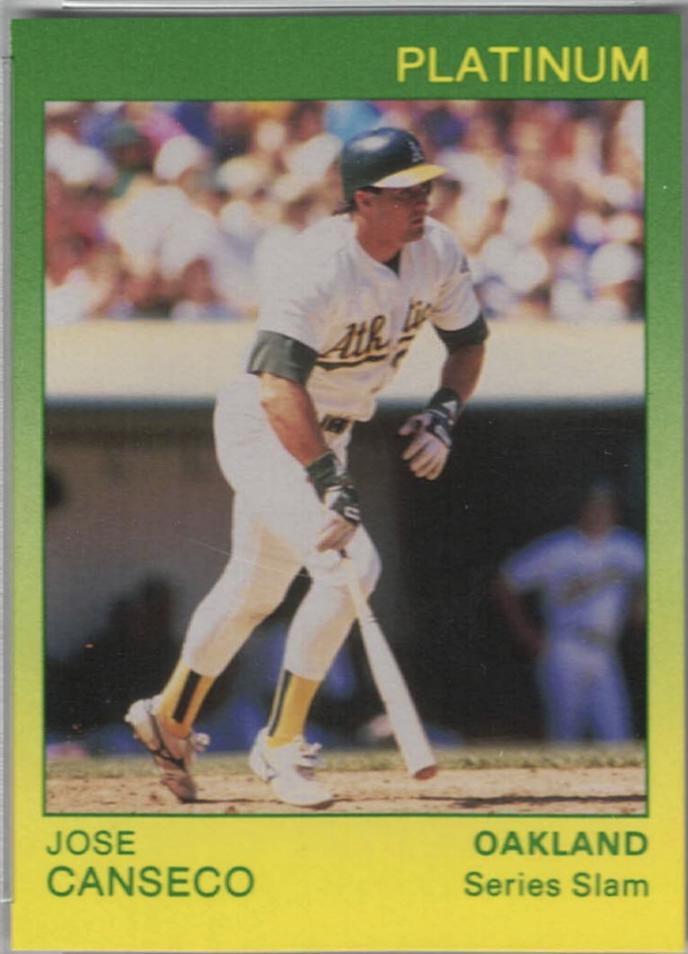Jose Canseco #26 Baseball Cards 1991 Star Platinum Edition