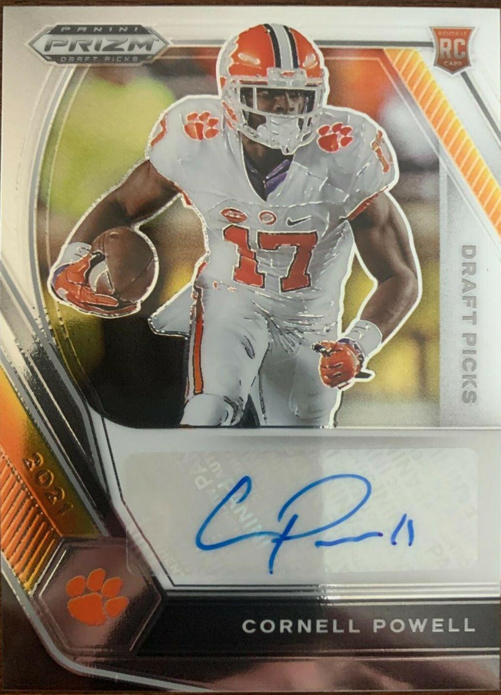 Cornell Powell #DPA-CPO Football Cards 2021 Panini Prizm Draft Picks Autographs