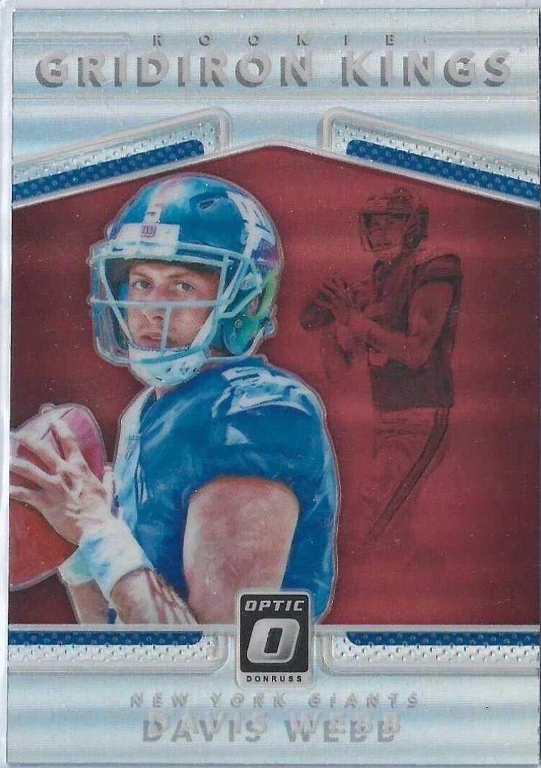 Davis Webb #5 Football Cards 2017 Panini Donruss Optic Rookie Gridiron Kings