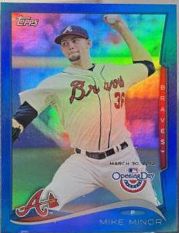 Mike Minor #20 Baseball Cards 2014 Topps Opening Day
