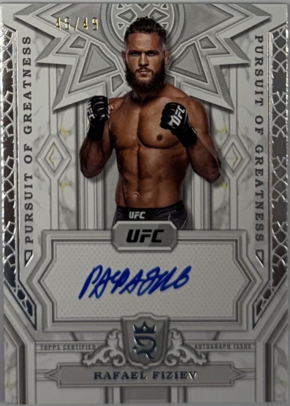 Rafael Fiziev #PGS-RFV Ufc Cards 2024 Topps Royalty UFC Pursuit of Greatness Signature
