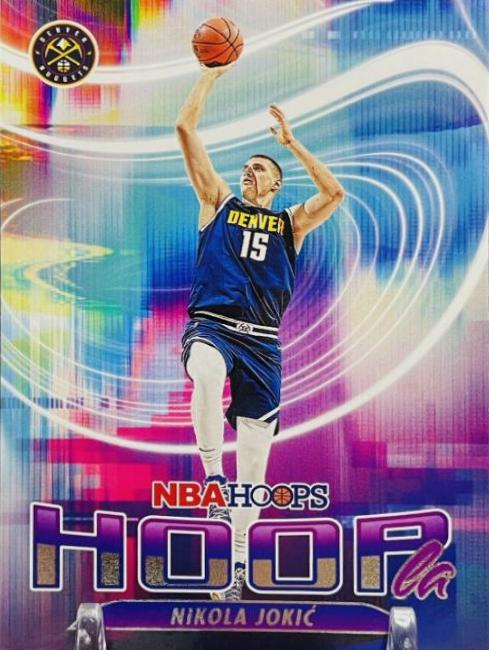Nikola Jokic #1 Basketball Cards 2023 Panini Hoops Hoopla