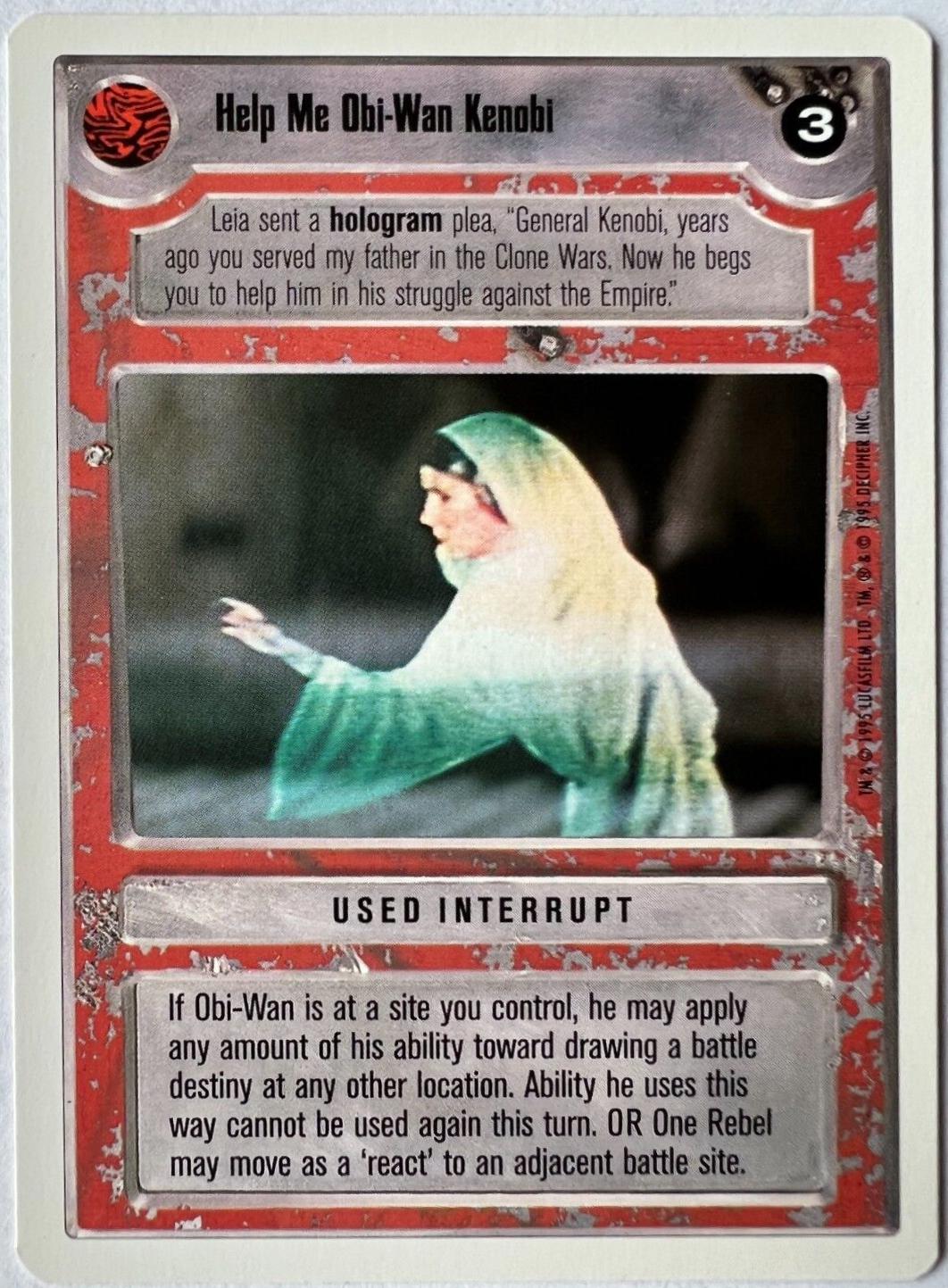 Help Me Obi-Wan Kenobi Star Wars CCG Premiere