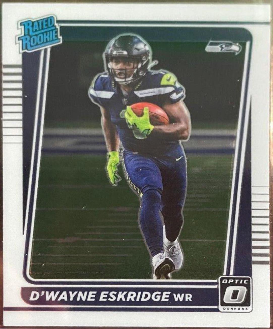 D'Wayne Eskridge #219 Football Cards 2021 Panini Donruss Optic