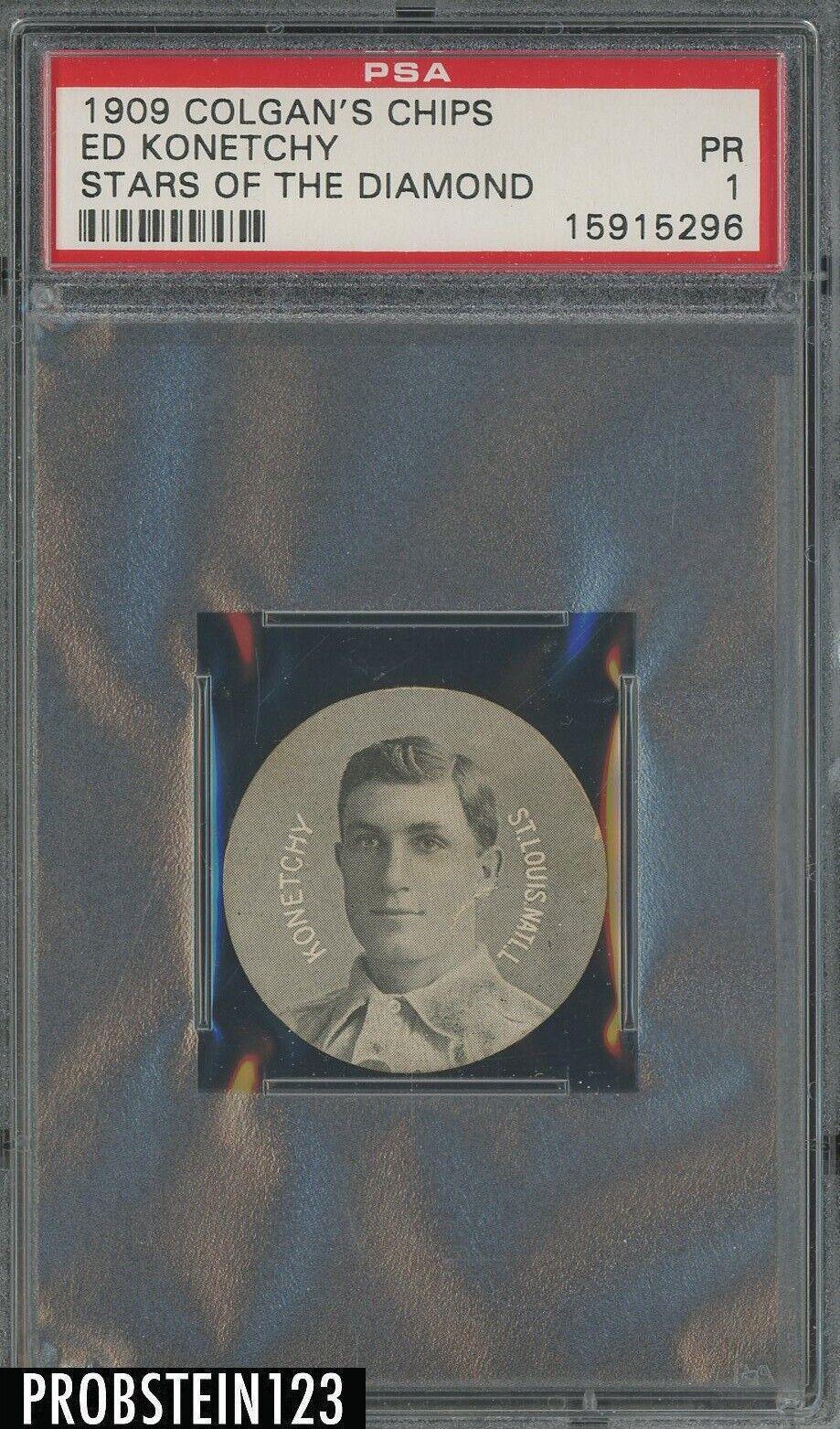 Ed Konetchy Baseball Cards 1909 Colgan's Chips Stars of the Diamond