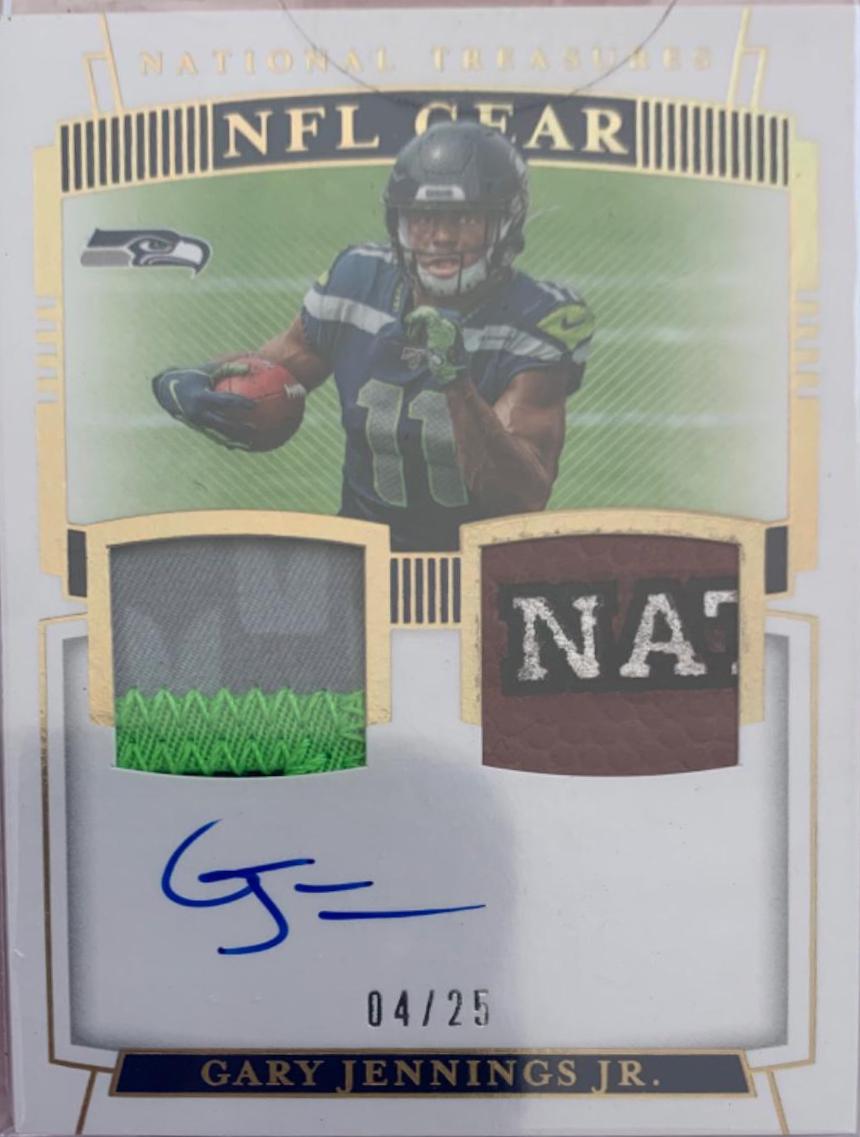 Gary Jennings Jr #RSC-GJ Football Cards 2019 Panini National Treasures Rookie NFL Gear Signature Combos