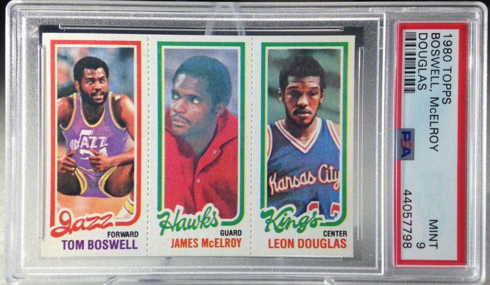 Boswell, McElroy, Douglas Basketball Cards 1980 Topps