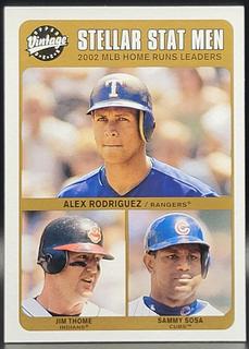 Alex Rodriguez, Jim Thome, Sammy Sosa