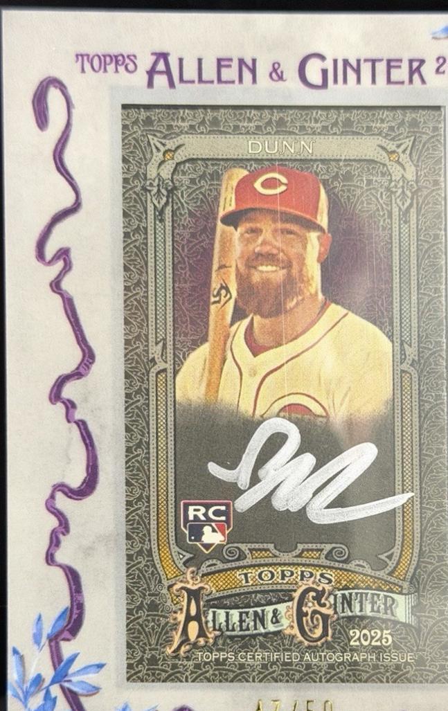 Blake Dunn #MA-BDU 2025 Topps Allen & Ginter X Mini Baseball Autographs