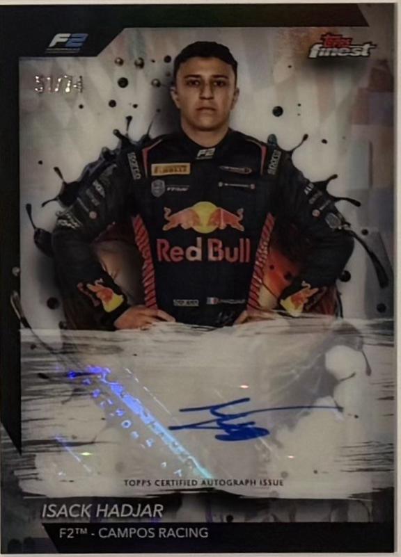 Isack Hadjar #FAC-HAD Racing Cards 2024 Topps Finest Formula 1 Autograph