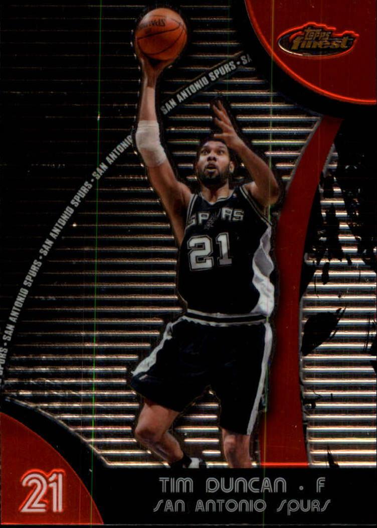 Tim Duncan #21 Basketball Cards 2007 Finest